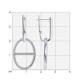 Серьги SOKOLOV - Серебро 925, Фианит (арт. 94025792)
