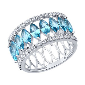 Кольцо Diamant - Серебро 925, Синтетический ситалл , Фианит (арт. 94-310-02192-1)