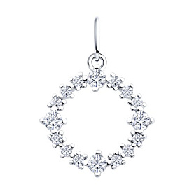 Подвеска SOKOLOV - Серебро 925, Фианит (арт. 94033336)