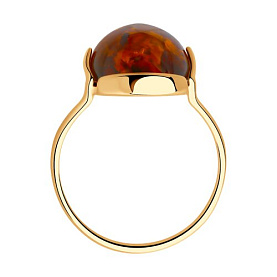 Кольцо SOKOLOV - Серебро 925, Янтарь пресс. (арт. 93010518)