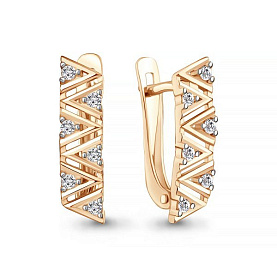 Серьги Аквамарин - Золото 375, Фианит (арт. 400920А.8)