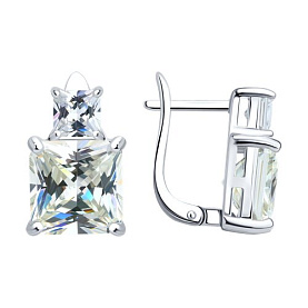 Серьги SOKOLOV - Серебро 925, Фианит (арт. 94027178-91)