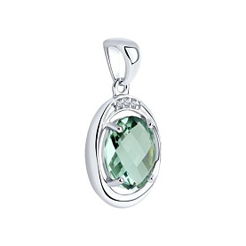 Подвеска SOKOLOV - Серебро 925, Кварц, Фианит (арт. 92030561)