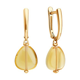 Серьги SOKOLOV - Золото 585, Цитрин (арт. 729258)