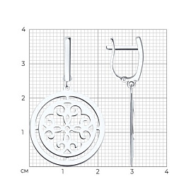 Серьги Diamant - Серебро 925 (арт. 94-121-00110-1)