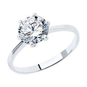 Кольцо SOKOLOV - Серебро 925, Фианит (арт. 94013653)