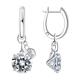 Серьги SOKOLOV - Серебро 925, Фианит (арт. 94024776)