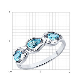 Кольцо SOKOLOV - Серебро 925, Топаз (арт. 92014907)