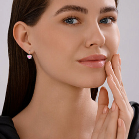 Серьги Diamant - Серебро 925, Фианит, Эмаль (арт. 94-120-02202-1)