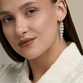 Серьги SOKOLOV - Серебро 925, Фианит (арт. 94027597)