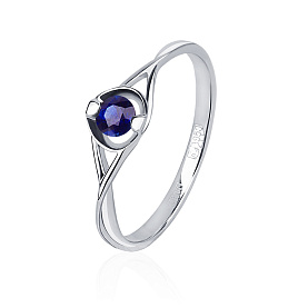 Кольцо Platinum Lab. - Платина 950, Сапфир (арт. ПК-209С-01)