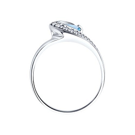 Кольцо SOKOLOV - Серебро 925, Топаз, Фианит (арт. 92011848)