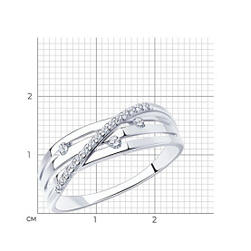 Кольцо SOKOLOV - Серебро 925, Фианит (арт. 94010513)