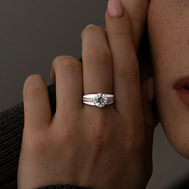 Кольцо SOKOLOV - Серебро 925, Фианит, Эмаль (арт. 94012974)