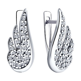 Серьги SOKOLOV - Серебро 925, Фианит (арт. 94026611)