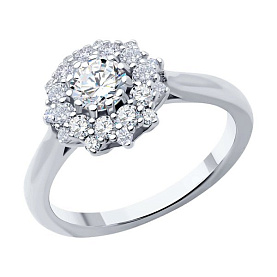 Кольцо SOKOLOV - Серебро 925, Фианит (арт. 94014122-91)