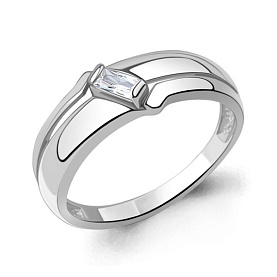 Кольцо Аквамарин - Серебро 925, Фианит (арт. 600153.5)