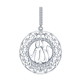 Подвеска SOKOLOV - Серебро 925, Фианит (арт. 94031220)