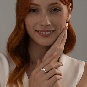 Кольцо SOKOLOV - Серебро 925, Фианит (арт. 94013824)