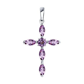 Подвеска SOKOLOV - Серебро 925, Аметист (арт. 92030509)