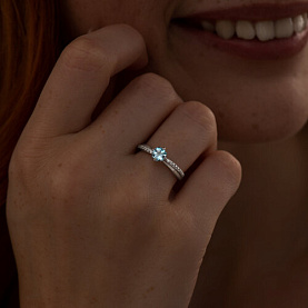 Кольцо SOKOLOV - Серебро 925, Топаз, Фианит (арт. 92014326)