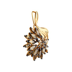 Подвеска SOKOLOV - Серебро 925, Раухтопаз (арт. 92030456)