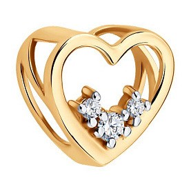 Подвеска SOKOLOV - Золото 585, Фианит (арт. 036676)