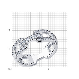 Кольцо SOKOLOV - Серебро 925, Фианит (арт. 94013834)