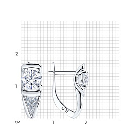 Серьги Diamant - Серебро 925, Фианит (арт. 94-120-00021-1)