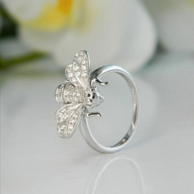 Кольцо Галатея - Серебро 925, Фианит (арт. 2940.1)