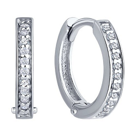 Серьги SOKOLOV - Серебро 925, Фианит (арт. 94026678)