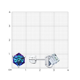 Серьги Diamant - Серебро 925, Swarovski (арт. 94-122-02383-2)