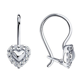 Серьги SOKOLOV - Серебро 925, Фианит (арт. 94021303)