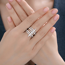 Кольцо SOKOLOV - Серебро 925, Фианит (арт. 94014653)