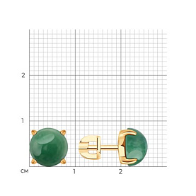 Серьги SOKOLOV - Серебро 925, Жадеит (арт. 83020465)