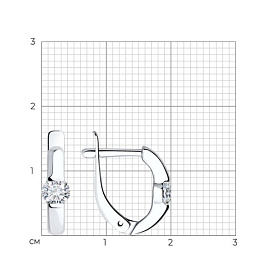 Серьги SOKOLOV - Серебро 925, Фианит (арт. 94020415)