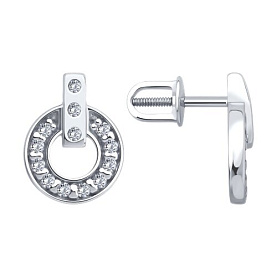 Серьги Diamant - Серебро 925, Фианит (арт. 94-120-02241-1)