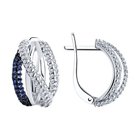 Серьги SOKOLOV - Серебро 925, Фианит (арт. 94025940)