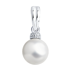 Подвеска SOKOLOV - Серебро 925, Жемчуг имитация (арт. 94032610)