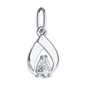 Подвеска SOKOLOV - Серебро 925, Фианит (арт. 94031338)
