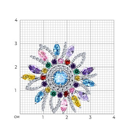 Брошь Diamant - Серебро 925, Фианит (арт. 94-140-00243-1)