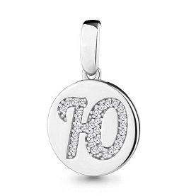 Подвеска Аквамарин - Серебро 925, Фианит (арт. 24032А.5)