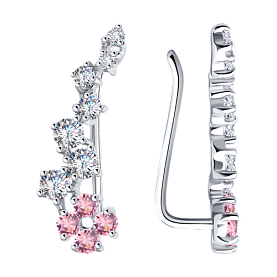 Серьги SOKOLOV - Серебро 925, Фианит (арт. 94025016)