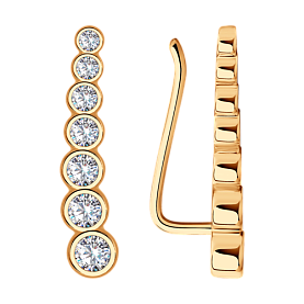 Серьги SOKOLOV - Серебро 925, Фианит (арт. 93021056)