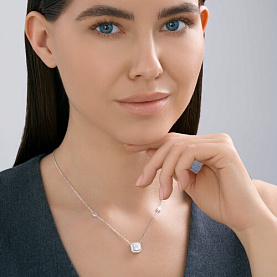 Колье SOKOLOV - Серебро 925, Фианит (арт. 94071276-91)