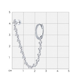 Серьга SOKOLOV - Серебро 925, Фианит (арт. 94170364)