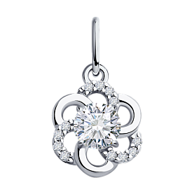 Подвеска SOKOLOV - Серебро 925, Фианит (арт. 94031381)