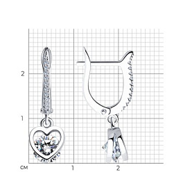 Серьги SOKOLOV - Серебро 925, Фианит (арт. 94026265-91)