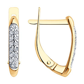 Серьги Diamant - Золото 585, Фианит (арт. 51-120-02076-1)