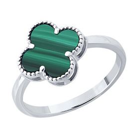Кольцо SOKOLOV - Серебро 925, Малахит (арт. 83010264)